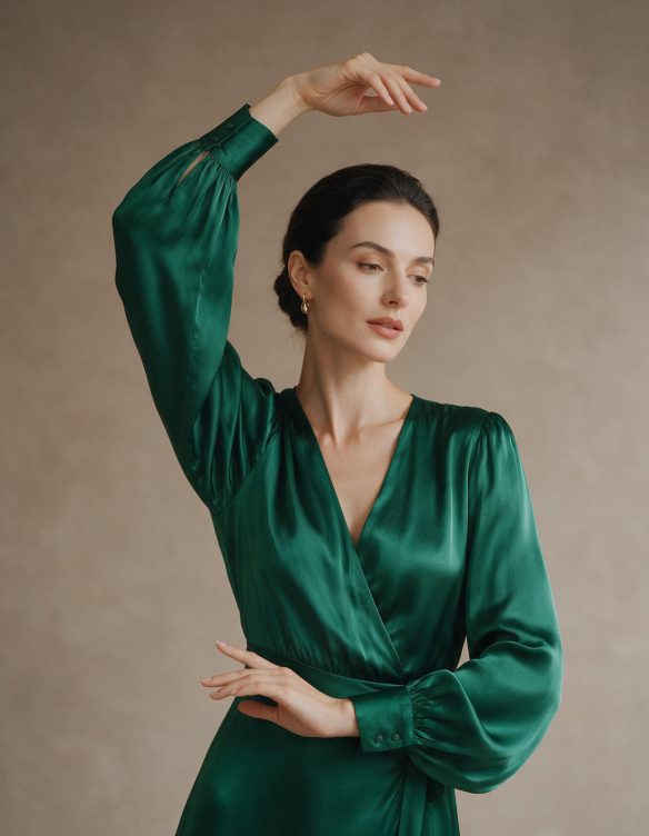 Emerald Wrap Dress