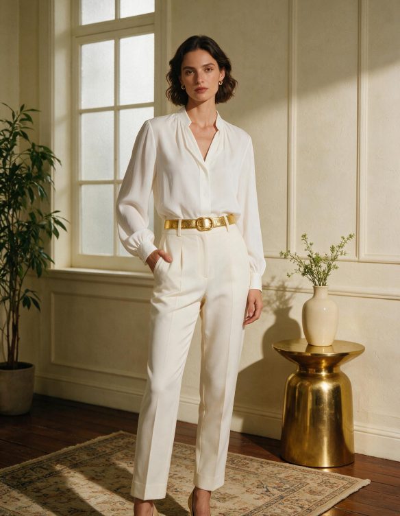 Silk Tie Blouse